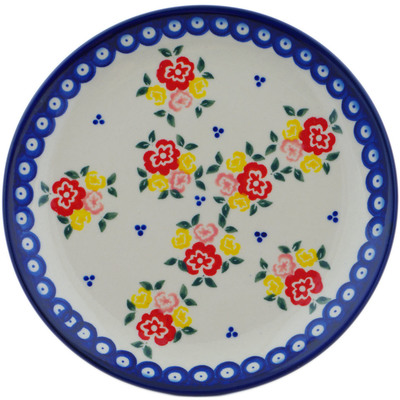 Polish Pottery Dessert Plate 7&frac12;-inch Sunny Side Blooms