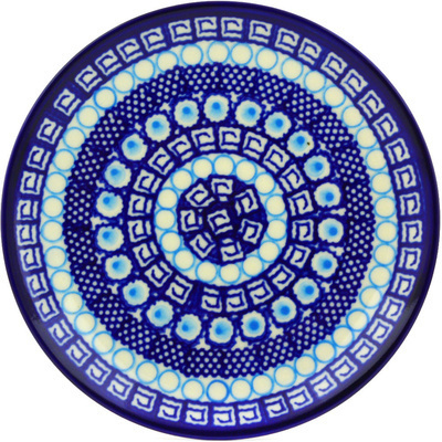 Polish Pottery Dessert Plate 7&frac12;-inch Tribal Blue
