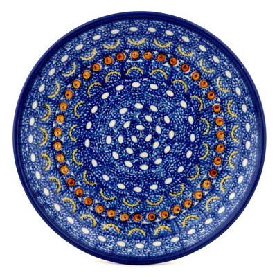 Polish Pottery Dessert Plate Blue Horizons