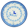 Polish Pottery Dessert Plate Blue Mistic Winter