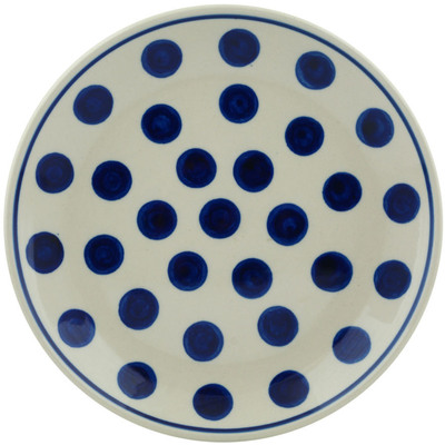 Polish Pottery Dessert Plate Bold Polka Dots