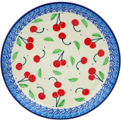 Polish Pottery Dessert Plate Cheeky Cherry