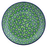 Polish Pottery Dessert Plate Emerald Field