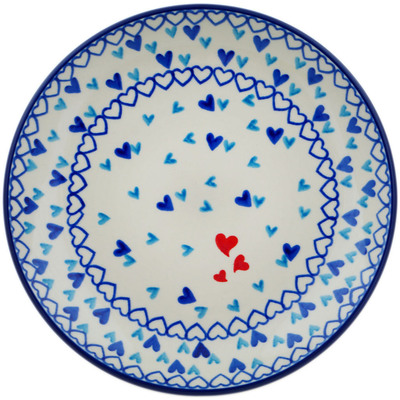 Polish Pottery Dessert Plate Hearts Of Love