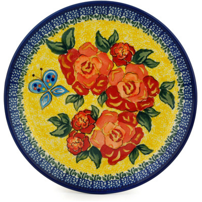 Polish Pottery Dessert Plate Matisse Flowers UNIKAT