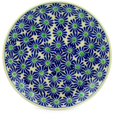 Polish Pottery Dessert Plate Periwinkle Blues
