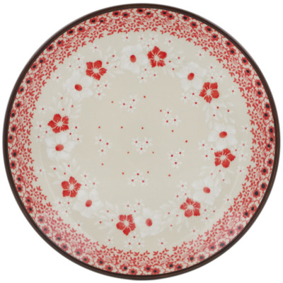 Polish Pottery Dessert Plate Poinsettia Lace