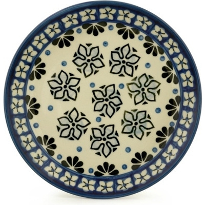 Polish Pottery Dessert Plate Royal Star Flower