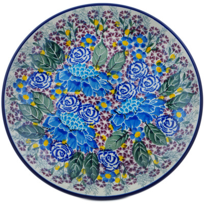 Polish Pottery Dessert Plate Thriving Flora UNIKAT