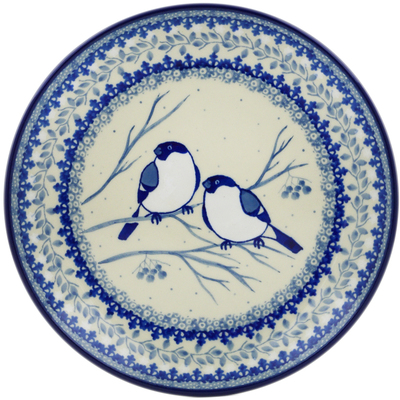 Polish Pottery Dessert Plate Waiting Birds UNIKAT