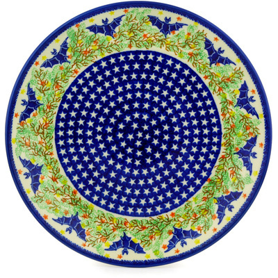 Polish Pottery Dinner Plate 10&frac12;-inch Bats In The Belfry