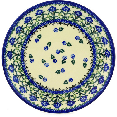 Polish Pottery Dinner Plate 10&frac12;-inch Blackberry Blooms