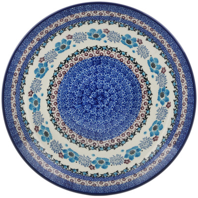Polish Pottery Dinner Plate 10&frac12;-inch Blooming Blues