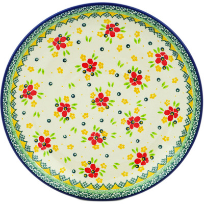 Polish Pottery Dinner Plate 10&frac12;-inch Blooming Spring