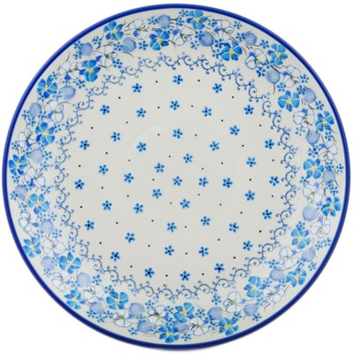 Polish Pottery Dinner Plate 10&frac12;-inch Blooms In The Winter UNIKAT