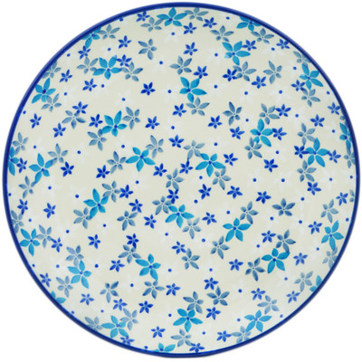 Polish Pottery Dinner Plate 10&frac12;-inch Blossoms In The Frost