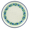 Polish Pottery Dinner Plate 10&frac12;-inch Blue Bell Wreath