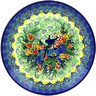 Polish Pottery Dinner Plate 10&frac12;-inch Blue Bird Delight UNIKAT