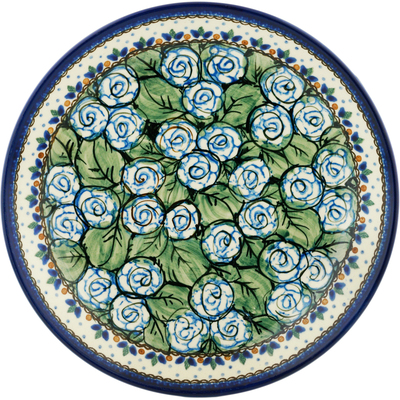 Polish Pottery Dinner Plate 10&frac12;-inch Blue Cabbage Patch UNIKAT