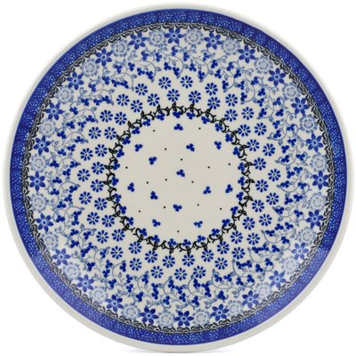 Polish Pottery Dinner Plate 10&frac12;-inch Blue Country Field