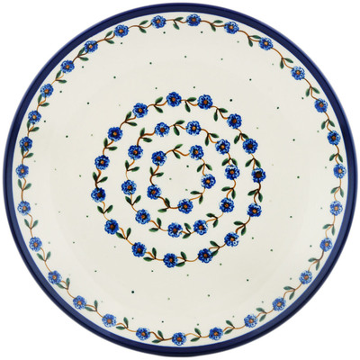 Polish Pottery Dinner Plate 10&frac12;-inch Blue Vine Waltz