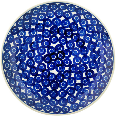 Polish Pottery Dinner Plate 10&frac12;-inch Blueberry Peacock