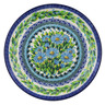 Polish Pottery Dinner Plate 10&frac12;-inch Bouquet Azul UNIKAT