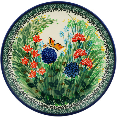 Polish Pottery Dinner Plate 10&frac12;-inch Butterfly Mum UNIKAT