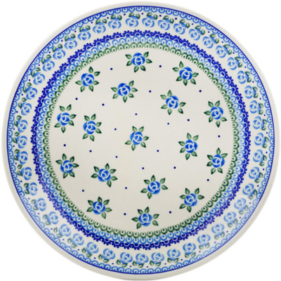 Polish Pottery Dinner Plate 10&frac12;-inch Cabbage Rose