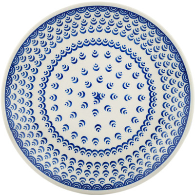 Polish Pottery Dinner Plate 10&frac12;-inch Cobalt Pinecone