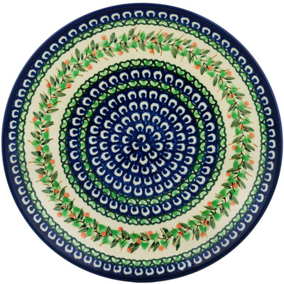 Polish Pottery Dinner Plate 10&frac12;-inch Cranberry Shuffle UNIKAT