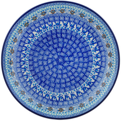 Polish Pottery Dinner Plate 10&frac12;-inch Crocheted Granny Squares