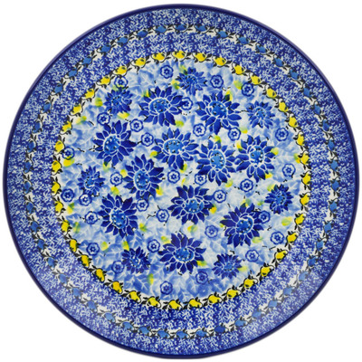 Polish Pottery Dinner Plate 10&frac12;-inch Deep Blue UNIKAT