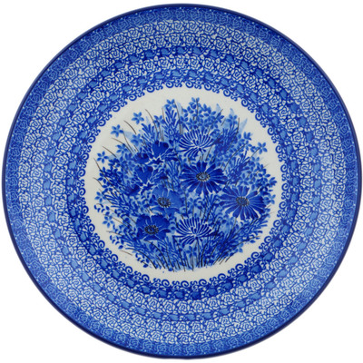 Polish Pottery Dinner Plate 10&frac12;-inch Dreams In Blue UNIKAT