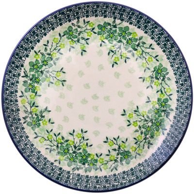 Polish Pottery Dinner Plate 10&frac12;-inch Evergreen Wreath
