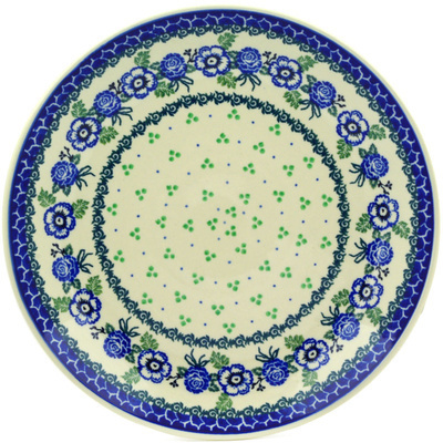 Polish Pottery Dinner Plate 10&frac12;-inch Everlasting Flowers