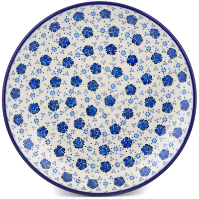 Polish Pottery Dinner Plate 10&frac12;-inch Flowing Blues