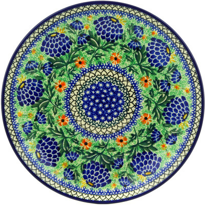 Polish Pottery Dinner Plate 10&frac12;-inch Grape Hyacinth UNIKAT