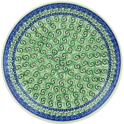 Polish Pottery Dinner Plate 10&frac12;-inch Green Galaxy