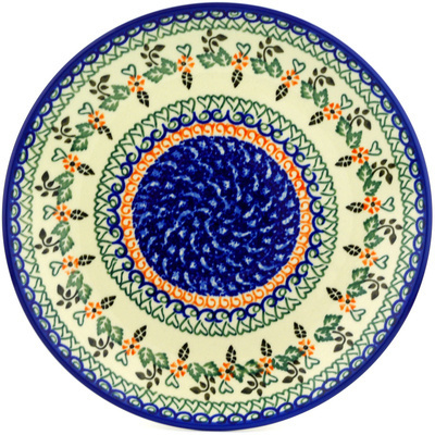 Polish Pottery Dinner Plate 10&frac12;-inch Heart Leaves