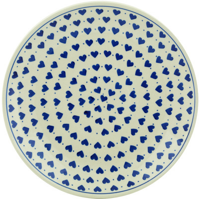 Polish Pottery Dinner Plate 10&frac12;-inch Hearts Delight