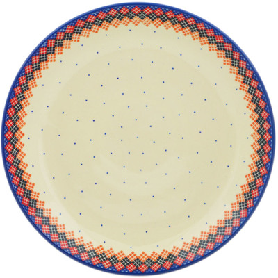 Polish Pottery Dinner Plate 10&frac12;-inch Holiday Flannel