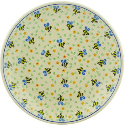 Polish Pottery Dinner Plate 10&frac12;-inch Honey Bee