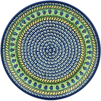 Polish Pottery Dinner Plate 10&frac12;-inch Hop Scotch UNIKAT