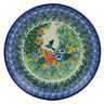 Polish Pottery Dinner Plate 10&frac12;-inch Hummingbird Meadow UNIKAT