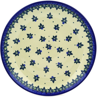 Polish Pottery Dinner Plate 10&frac12;-inch Ivy Leaves