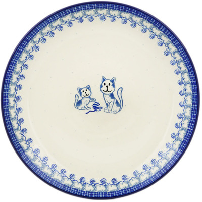 Polish Pottery Dinner Plate 10&frac12;-inch Kitten Play