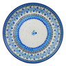 Polish Pottery Dinner Plate 10&frac12;-inch Light Blue Lace