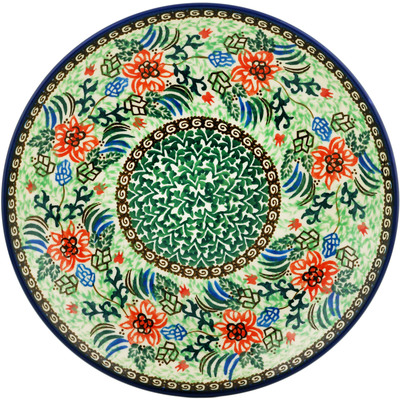 Polish Pottery Dinner Plate 10&frac12;-inch Lupine Garden UNIKAT