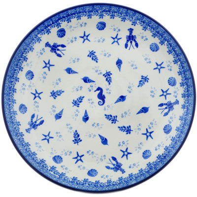 Polish Pottery Dinner Plate 10&frac12;-inch Marine Life